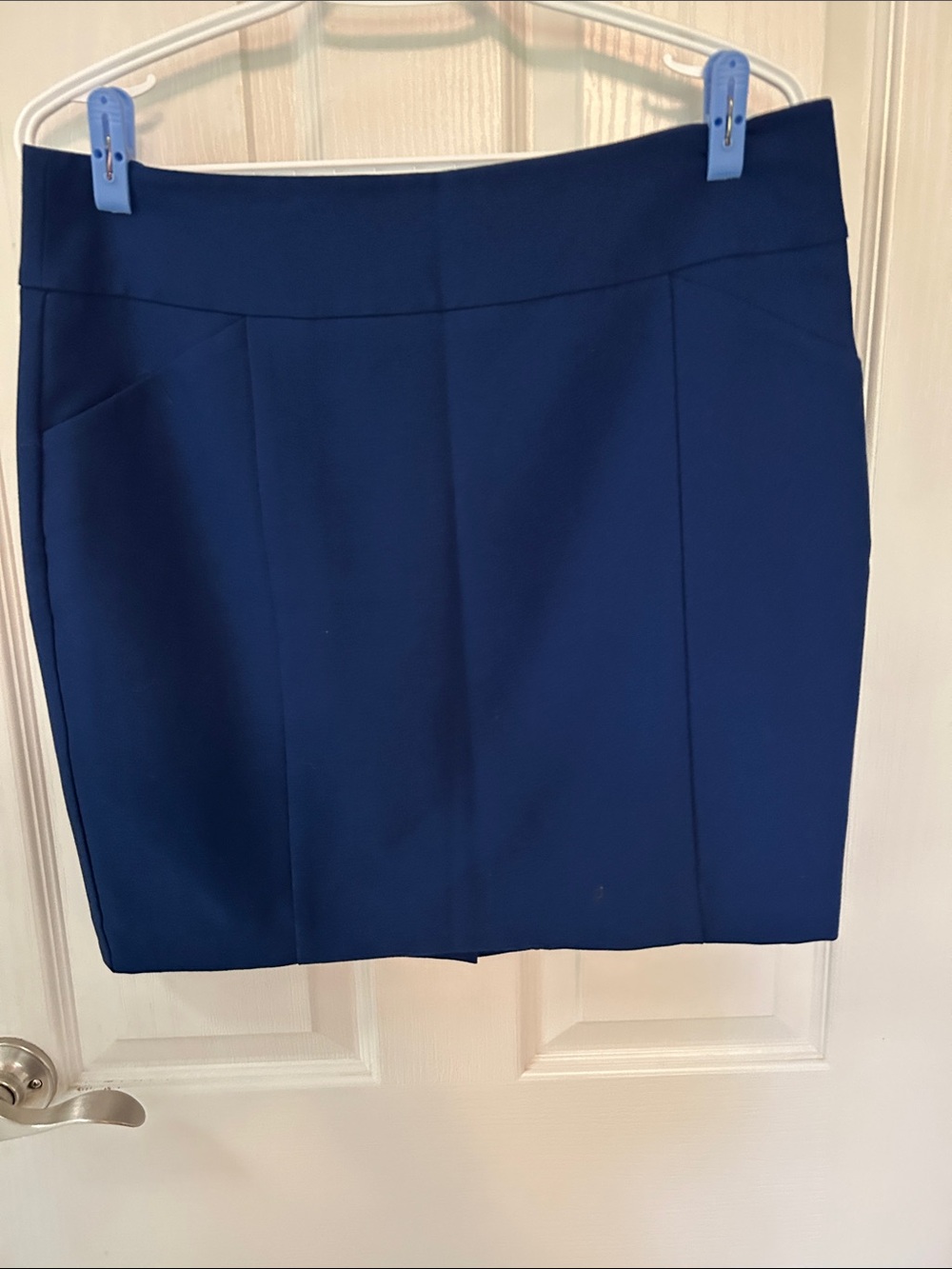 RW&CO. Navy Tailored Pencil Skirt